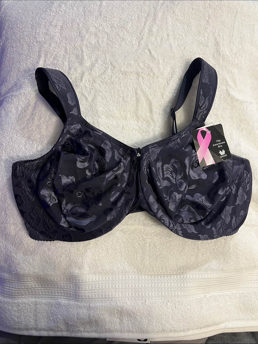 Wacoal Full-Coverage Floral Jacquard Underwire Bra - Black MINIMIZER